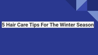 5 Hair Care Tips For The Winter Season