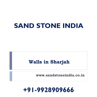 Walls in Sharjah - Sand Stone India