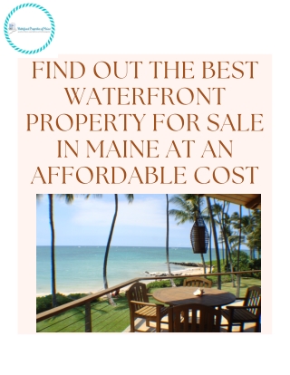 Find Out The Best Waterfront Property for Sale in Maine at an Affordable Cost (1)