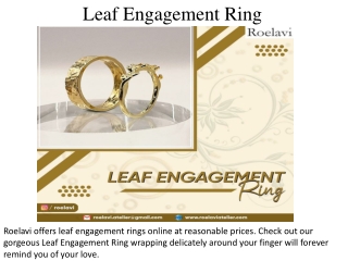 Leaf Engagement Ring