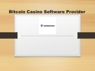 Bitcoin casino software