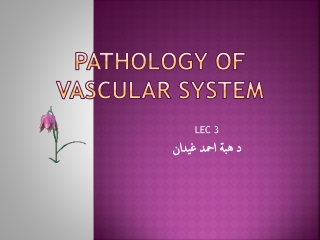 Pathology of vascular system