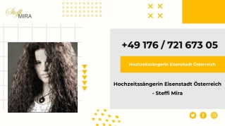 Hochzeitssängerin Eisenstadt Österreich - Steffi Mira
