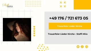 Trauerfeier Lieder Kirche - Steffi Mira