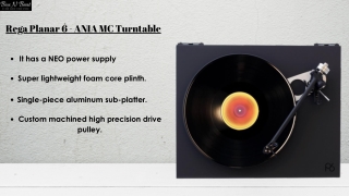 Rega  Turntable 6 - ANIA MC Turntable