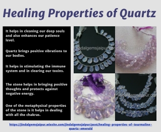 Healing Properties of Tourmaline, Quartz, and Emerald Gemstone Beads