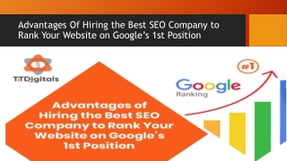 Advantages Of Hiring the Best SEO Company