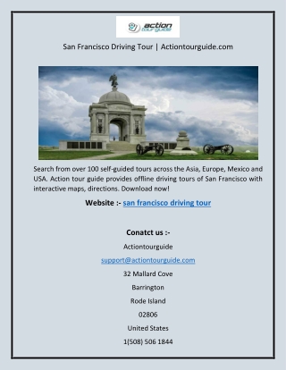 San Francisco Driving Tour  Actiontourguide