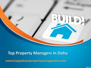 Top Property Managers in Oahu - www.happydoorspropertymanagement.com