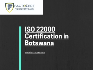 ISO 22000 Certification in Botswana