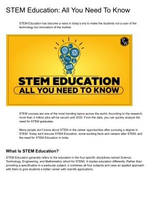 STEM EDUCATION