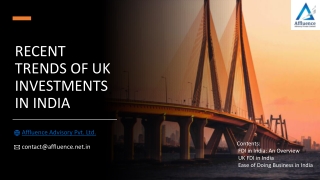 UK Investment in India - Affluence Advisory