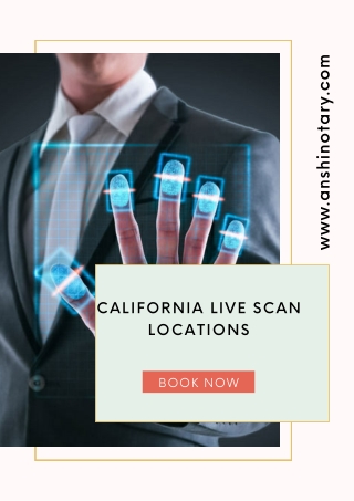 Anshin Mobile Notary & LiveScan: Get Quick California fingerprinting