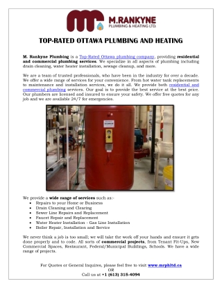 Top-Rated Ottawa Plumbing and Heating