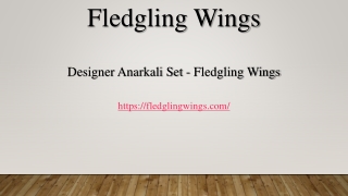 Designer Anarkali Set - Fledgling Wings