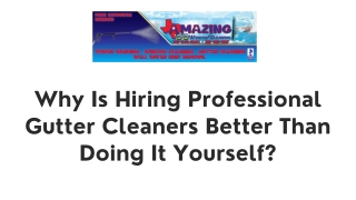 Why Is Hiring Professional Gutter Cleaners Better Than Doing It Yourself