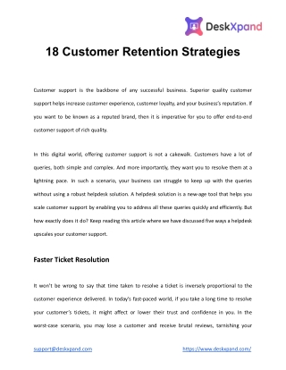 18 Customer Retention Strategies
