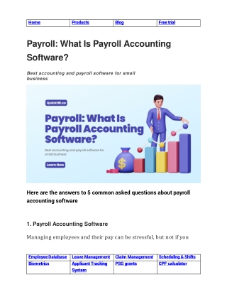 What Is Payroll Accounting Software