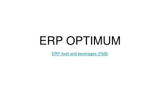 licensed ERP optimum of food and beverages in Bahrain and GCC countries