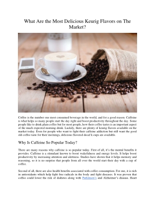 What Are the Most Delicious Keurig Flavors on The Market