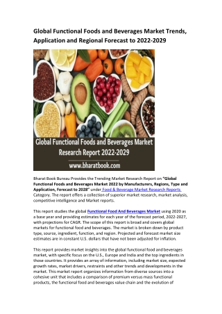 Global Functional Foods and Beverages Market Research Report 2022-2029