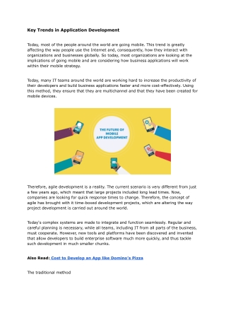 Key Trends in Application Development - Google Docs