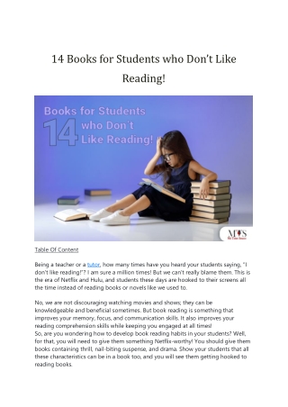14 Books for Students who Don