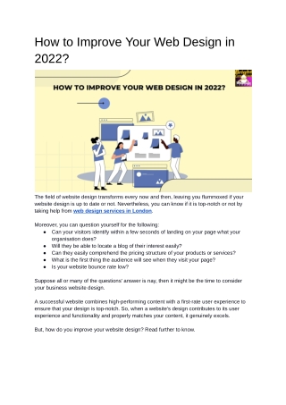How to Improve Your Web Design in 2022 -