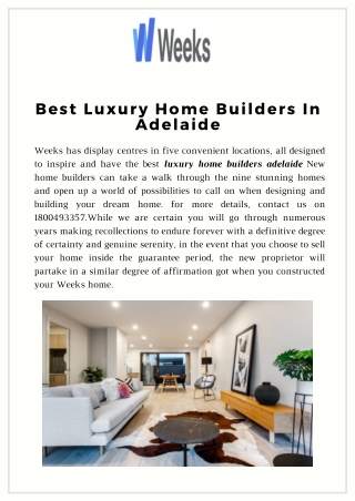 Luxury Home Builders Adelaide