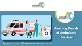 Avoiding Denials of Ambulance Services