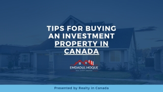Tips for Buying an Investment Property in Canada