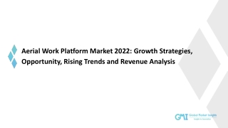 Aerial Work Platform Market 2022-2028; Growth Forecast & Industry Share Report
