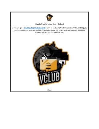 Vclub Cc Shop Invitation Code | Clubv.uk