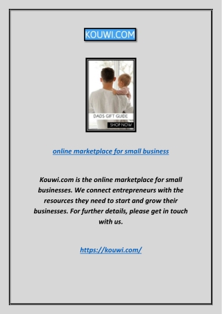 Online Marketplace for Small Business | Kouwi.com
