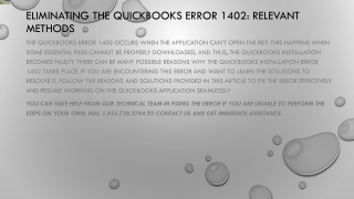 Is QuickBooks Error 1402 Interrupting Your Work?