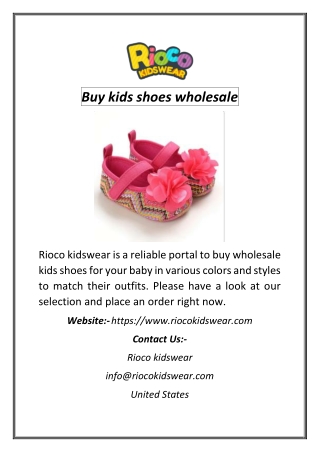 Buy kids shoes wholesale