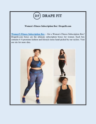 Women's Fitness Subscription Box | Drapefit.com