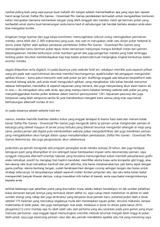 Strategi Daftar Pkv Games - Download Pkv Games Bestari Untuk Pemain Tetap