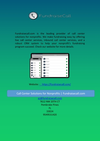 Call Center Solutions for Nonprofits  Fundraisecall.com