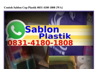 Contoh Sablon Cup Plastik