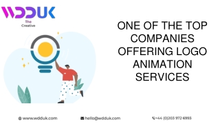 ONE OF THE TOP COMPANIES OFFERING LOGO ANIMATION SERVICES