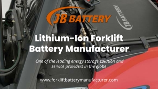 Lithium Ion Forklift Battery Manufacturers Companies in China