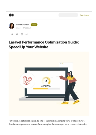 Laravel Performance Optimization Guide - Speed Up Your Website