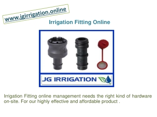 Irrigation Fitting Online