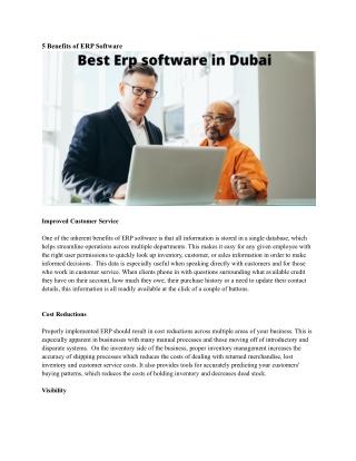 Best Erp software in Dubai