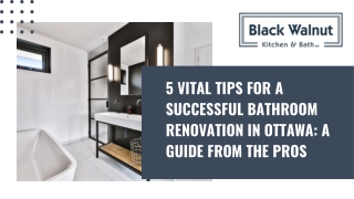 5 Vital Tips For a Successful Bathroom Renovation in Ottawa