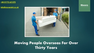 Moving People Overseas For Over Thirty Years