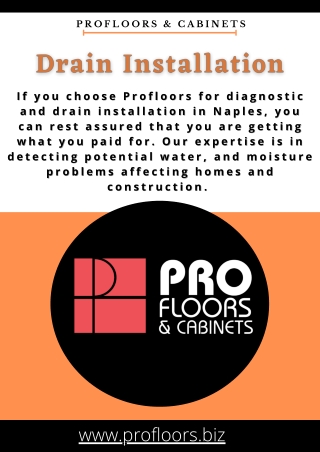 Drain Installation | Profloors & Cabinets