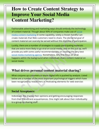 How to Create Content Strategy to Improve Your Social Media Content Marketing?