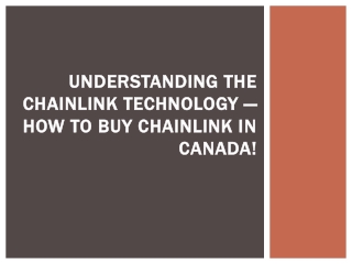 Understanding The Chainlink Technology — How to Buy Chainlink In Canada!
